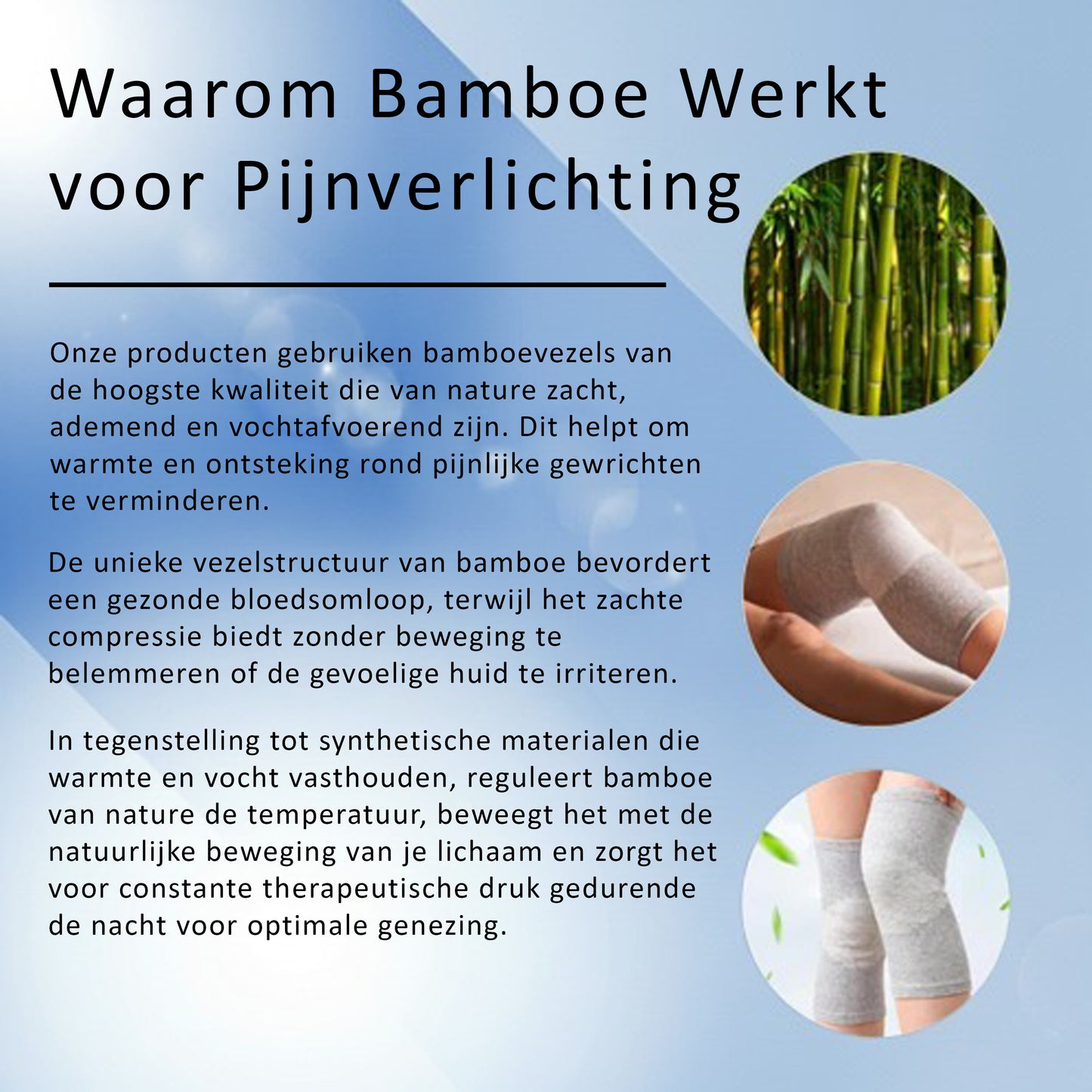 KneeRelief | Bamboe compressiebrace voor pijnvrije slaap