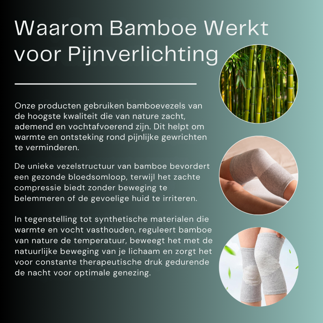KneeRelief | Bamboe compressiebrace voor pijnvrije slaap